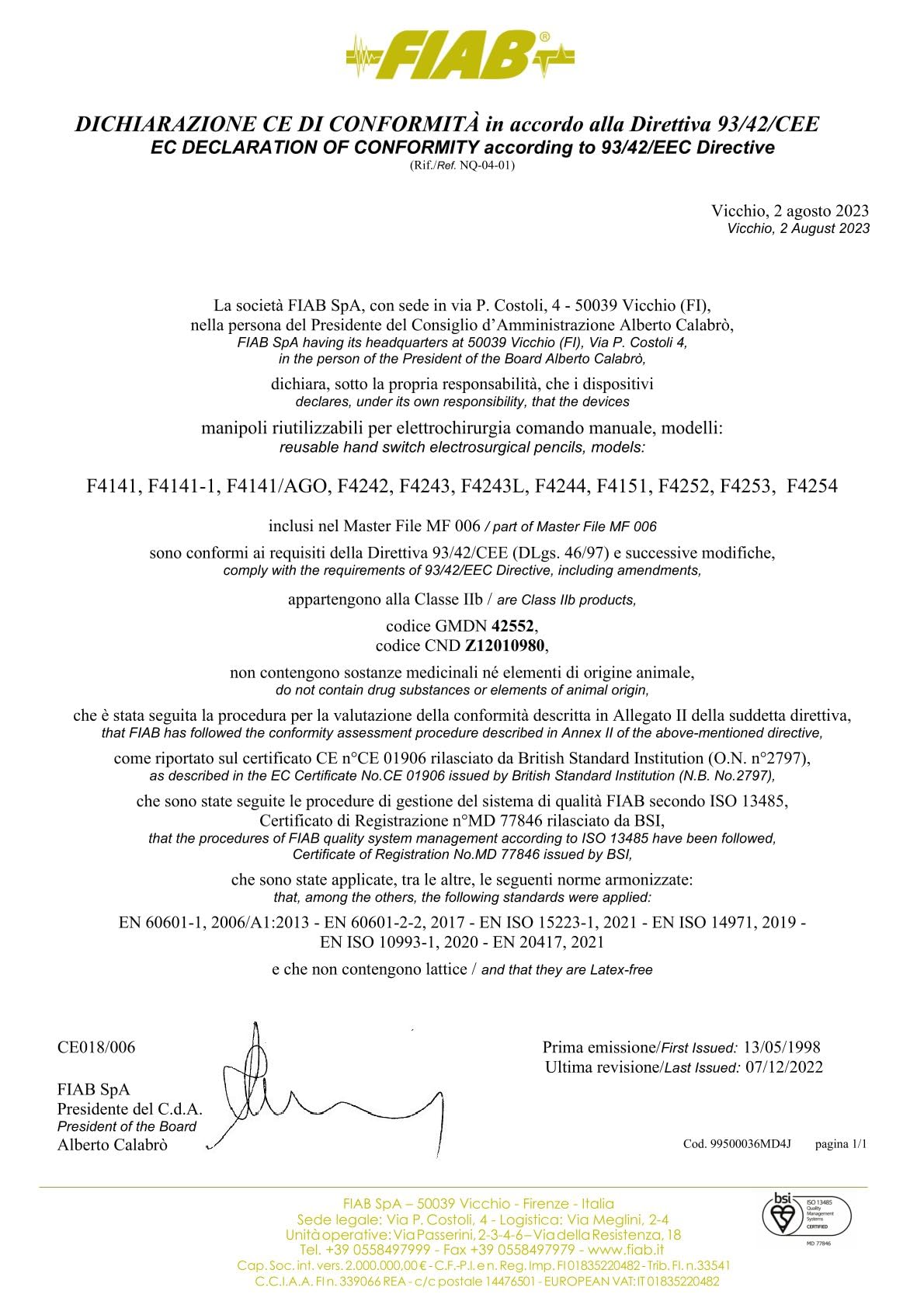 Gima 30548 Manipolo Star, Autoclavabile 30 Volte