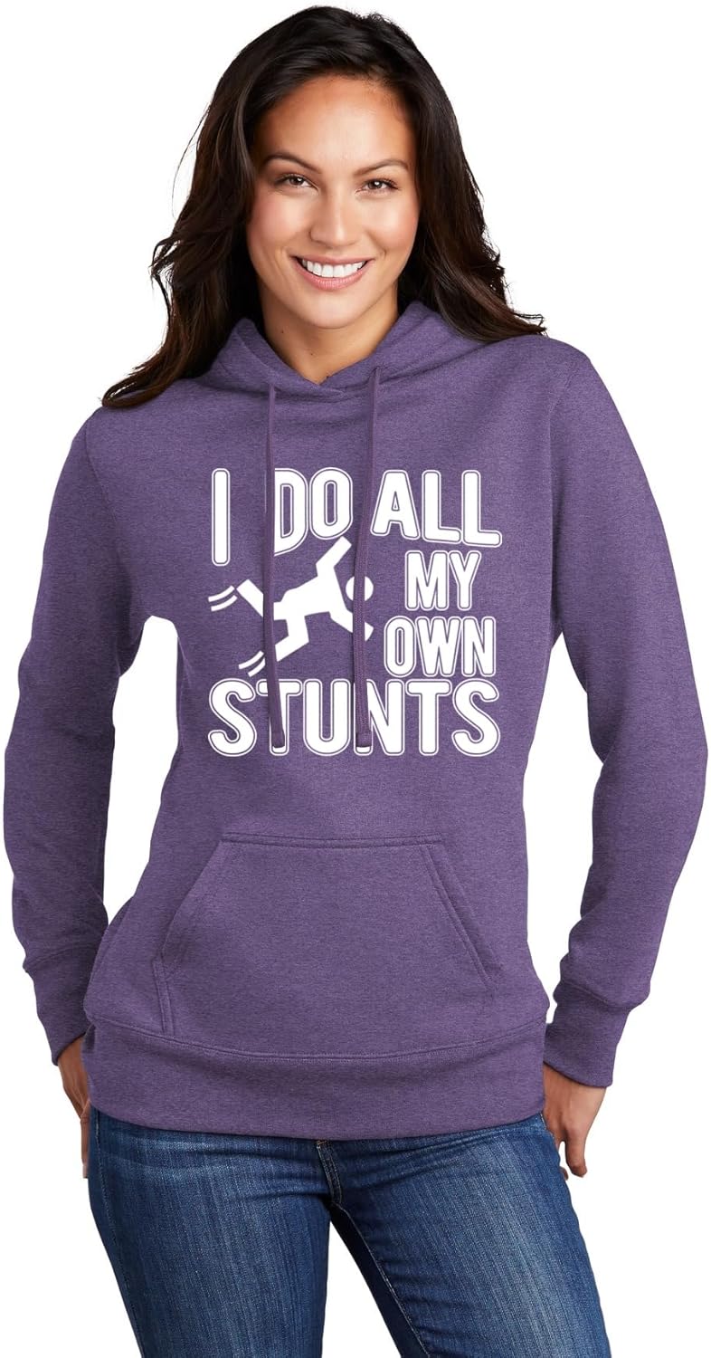 Go All Out I Do All My Own Stunts Injury Broken Leg Arm Recovery Mens Women Sweatshirt Hoodie