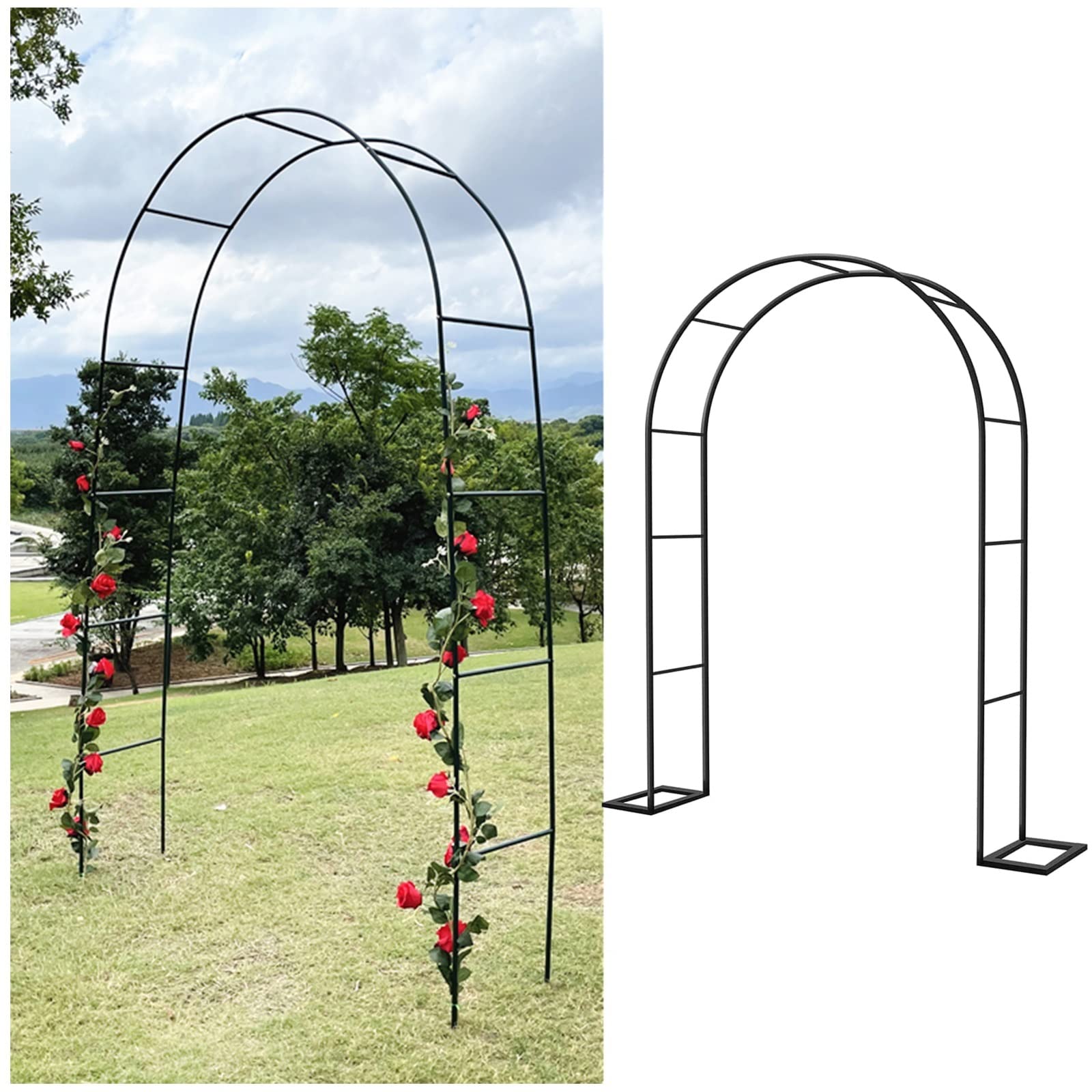 Łuk ogrodowy na wesela solidne wsparcie roślin pnących Łatwy montaż łuk balonowy dekoracyjny Pera (rozmiar: 200 x 230 x 40 cm) - idealny na imprezy plenerowe