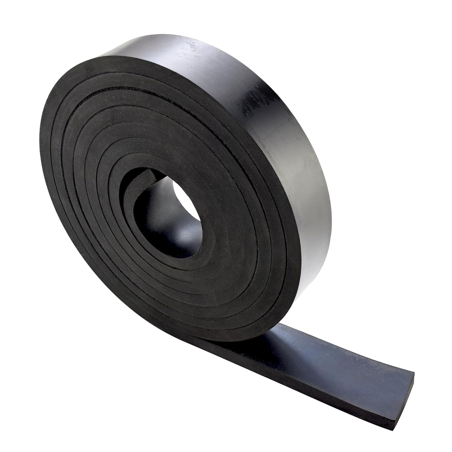 1/2 Inch Thick Neoprene Rubber Strips and Heavy-Duty Solid Rubber Rolls, Sheet for DIY Gasket, Warehouse, Pads, Seals, Weather Stripping, Flooring (2 Inch Wide, 12 Feet Long)