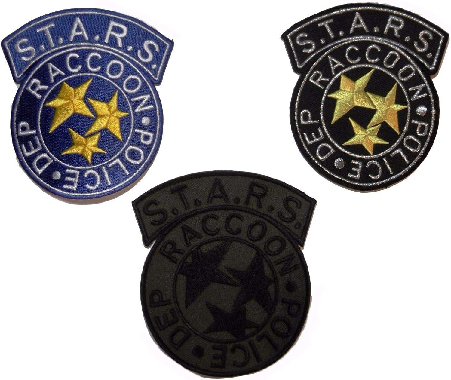 Resident Evil S.T.A.R.S Raccoon Department (Set of 3) Embroidered Logo Patch