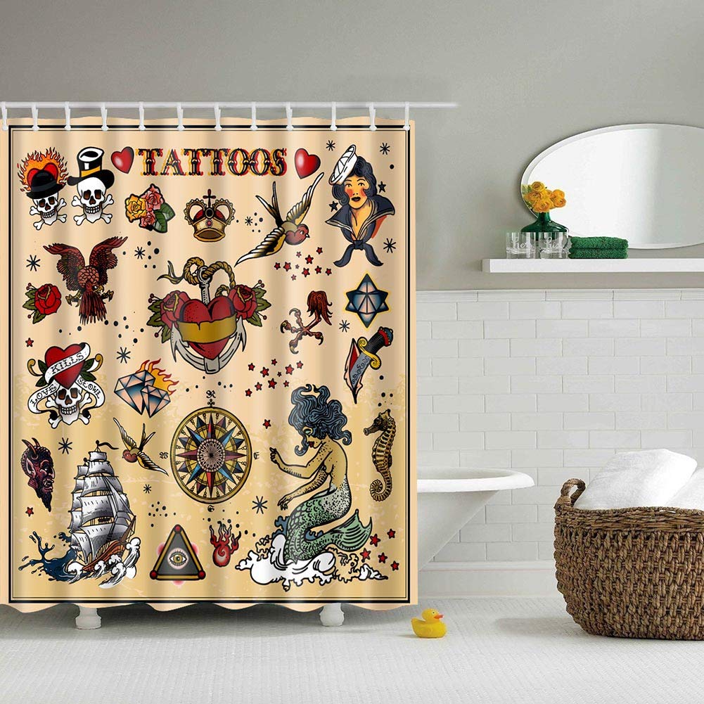Tattoo Shower Curtains Curtains & Drapes