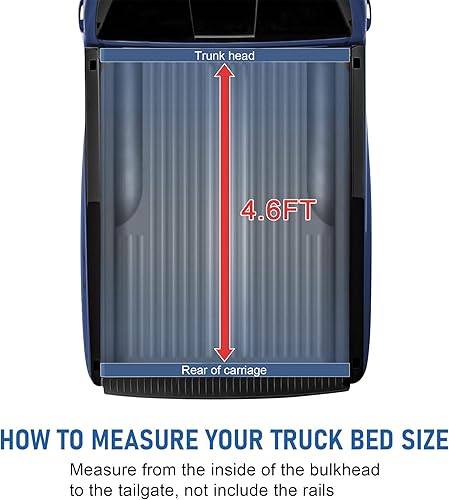 Vista 2 de Funda enrollable suave para caja de camioneta 2022 2023 2024 de repuesto para Ford Maverick de 4.6 pies (54.4 pulgadas), accesorios de caja
