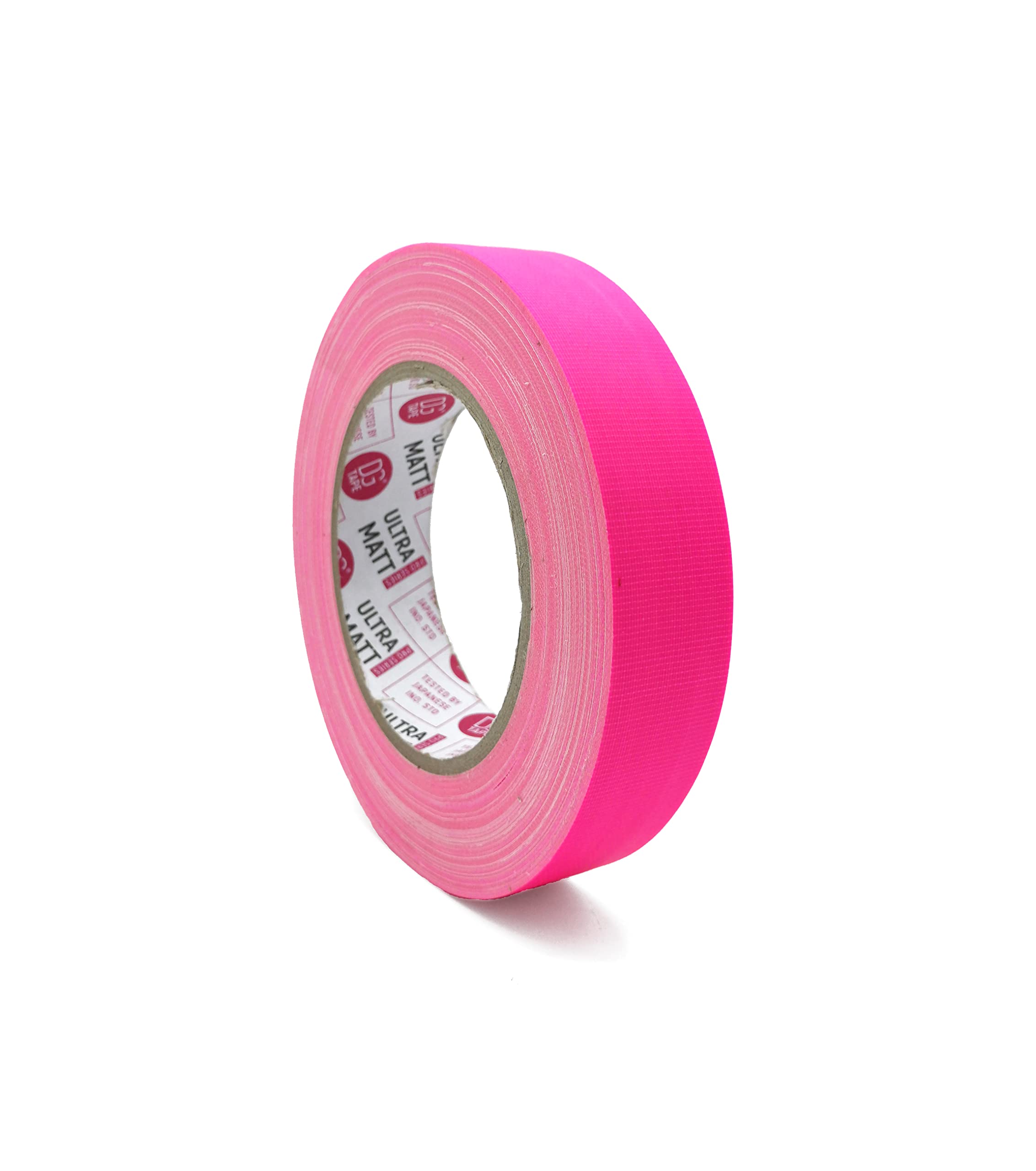 1 inch x 30 ya Pink Fluorescent Gaffer Tape. Easy Tear by Hand. LDPE Coat Matte Finish + Premium 100% Rubber Adhesive. USA ultraMATT Brand | Non Reflective. UV + Pink NEON (UMF25/25/P - 1in X 30yard)