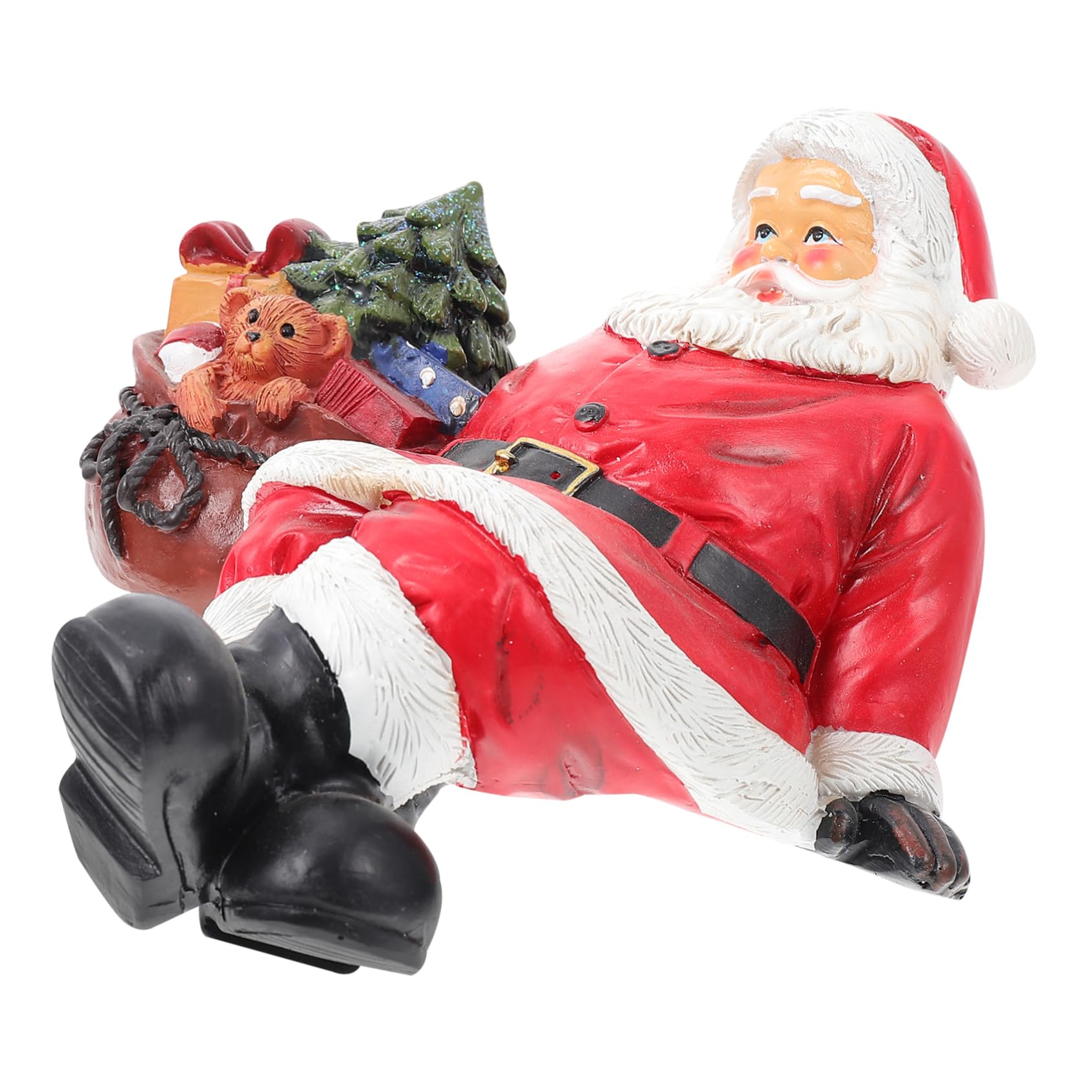 Cabilock Figurine de Père Noël Résine Décoration Père Noël Créative Ornement Pratique pour Intérieur