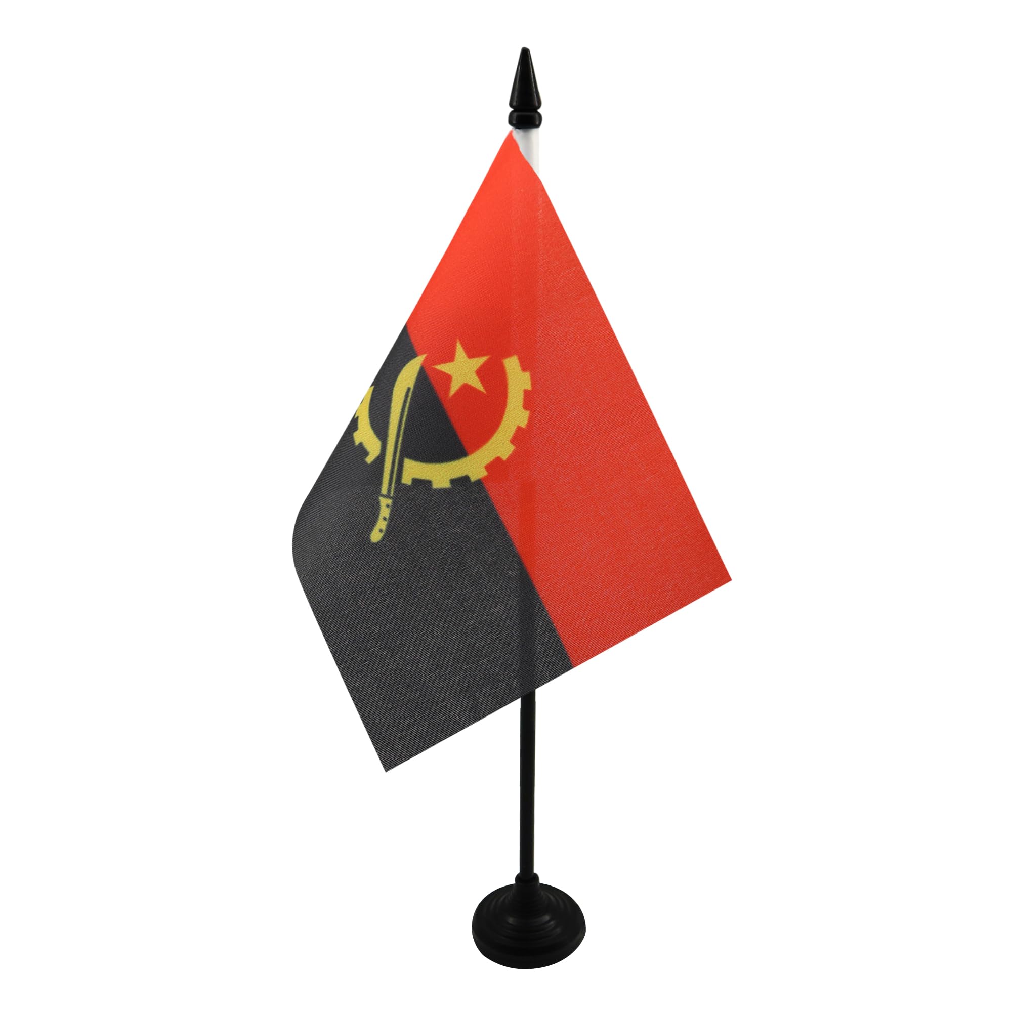 AZ FLAG Angola Table Flag 4x6 in 100D Polyester Plastic Base