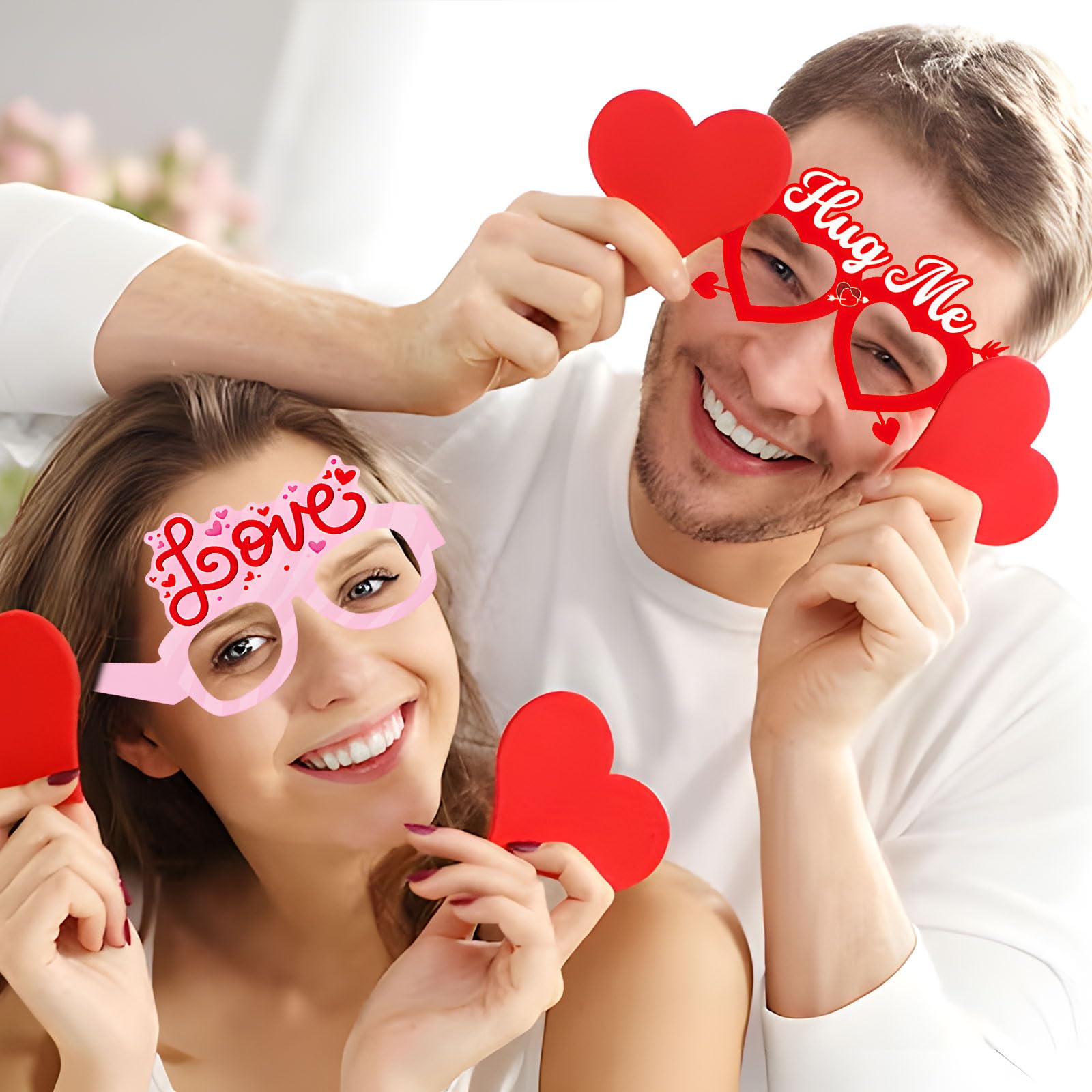 MICJLLT 6 Pcs Valentines Decorations Party Glasses,Heart Paper Eyewear - Image 4