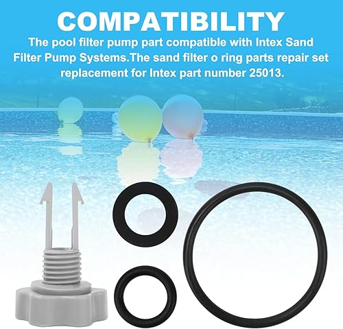 Vista 4 de Aillsa Juego de reparación de piezas de bomba de filtro de arena compatible con Intex para bombas de filtro de arena Intex, número de pieza 25013