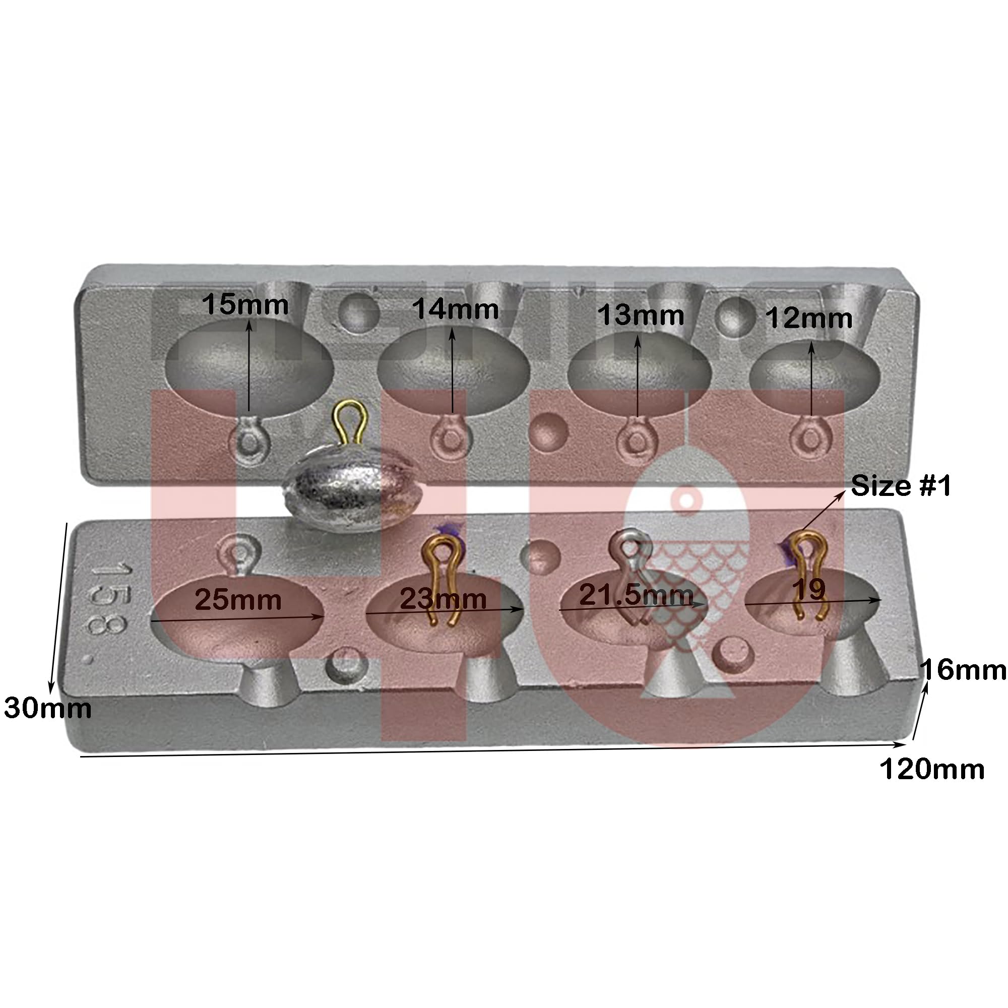 Tondo Backweight Sinker Pesca stampo 25-35-40-50g Carp Fishing