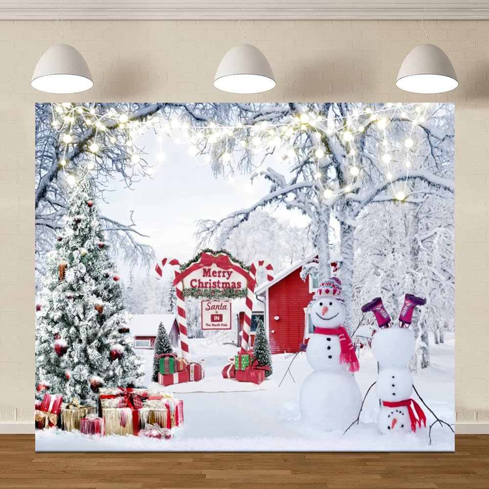 Allenjoy 7x5ft Winter Forest Landscape Photography Backdrop Nature Scenery Glitter