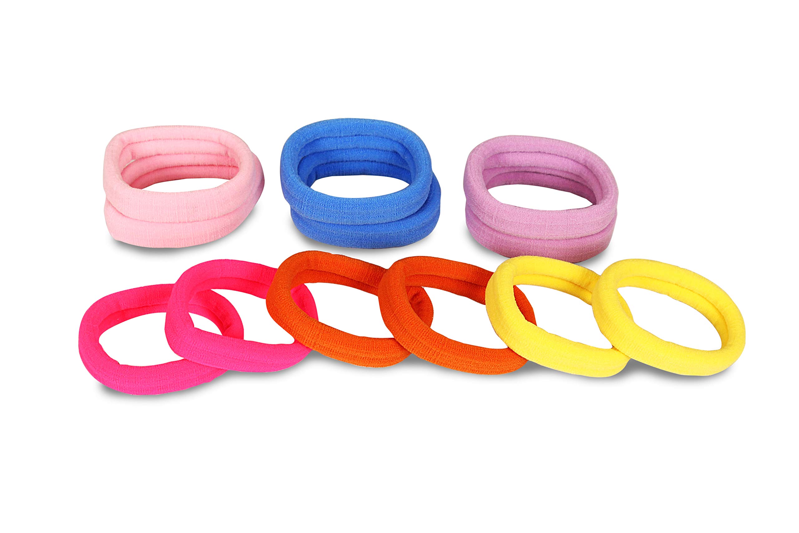 Delush Design Big Rubber Elastic Band Girls Ponytail (Multi Colour rubberband BG)