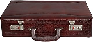 c comfort Genuine Leather Briefcase Laptop Compartment Expandable Features High-Security Combo Number Lock Briefcase Bag for MenSmall Briefcase - for Men (Brown)-picture-39