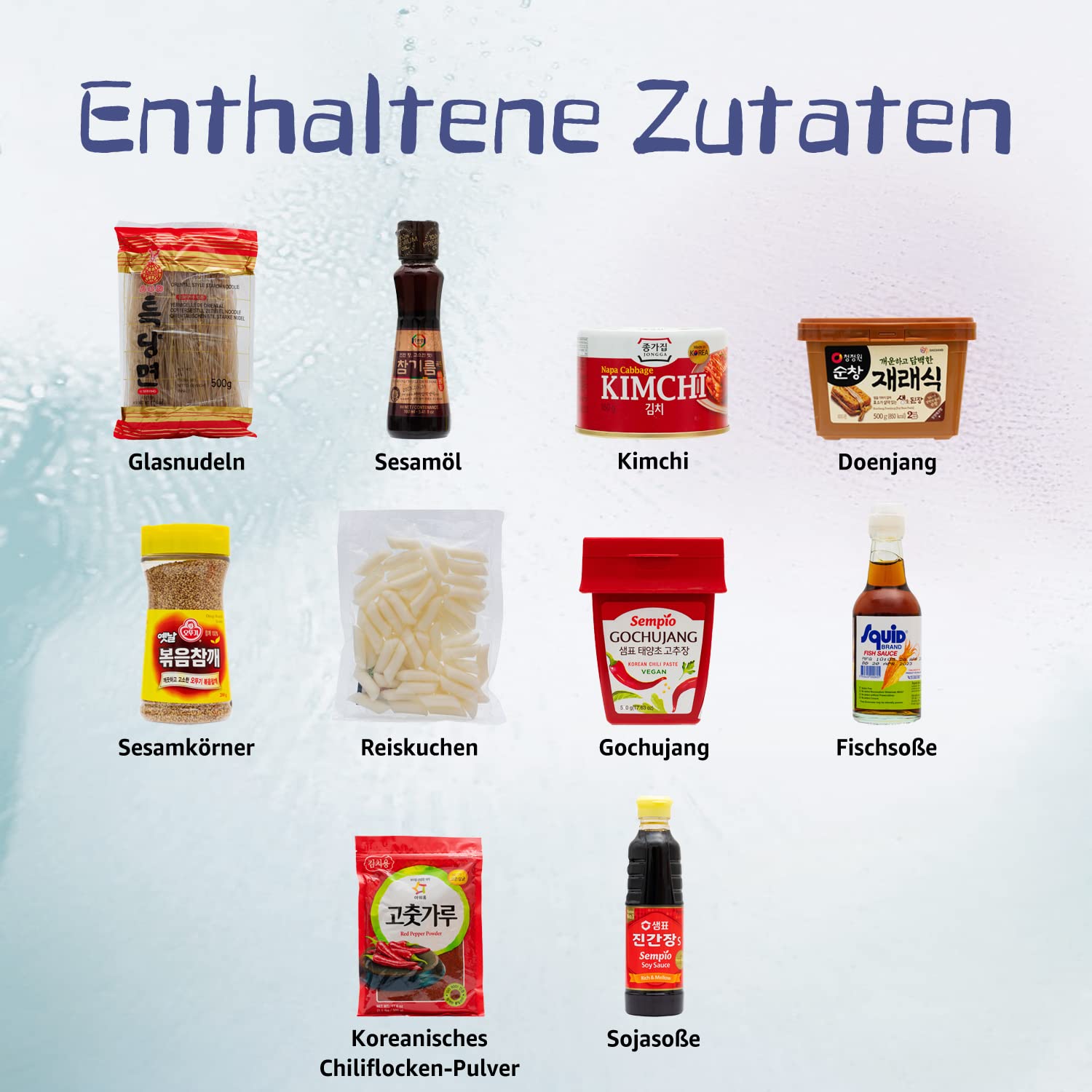 Dosirak Korea Kochbox mit 25 koreanischen Rezepten - Mit Grundzutaten, Videoanleitungen und bebilderten Kochrezepten zum Nachkochen - Besondere Geschenkbox für Kochanfänger und Profis