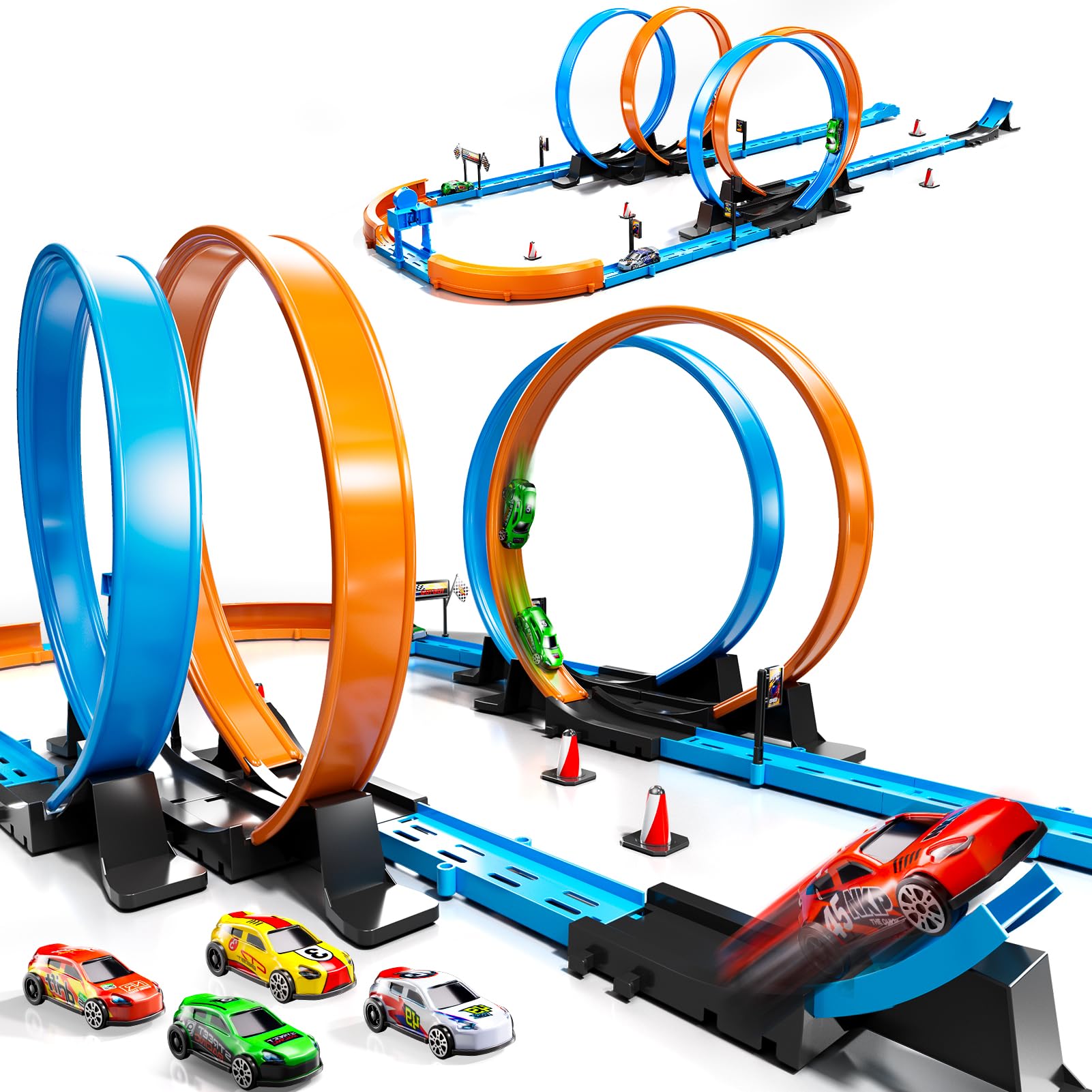 Amazon.com: LILYBUDS Toy Car Track Gift Set for Boys Kids Age 3-5