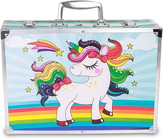 YAZH 145 Piece Art and Craft Painting Kit with Storage Case |Drawing and Coloring Set with Watercolor Pencils, Acrylic Paints, Oil Pastels, Sketch Pencils & Brushes | Ideal Gift for Kids | Sky Blue