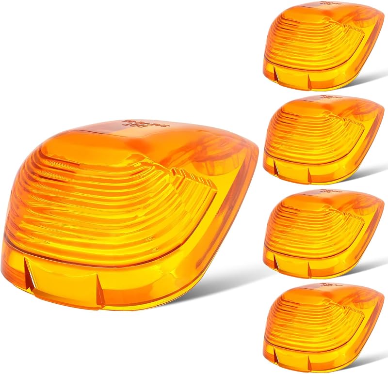 Capas de luz de teto e marcador para cabine LBRST âmbar, 12 V – Kit com 5 unidades