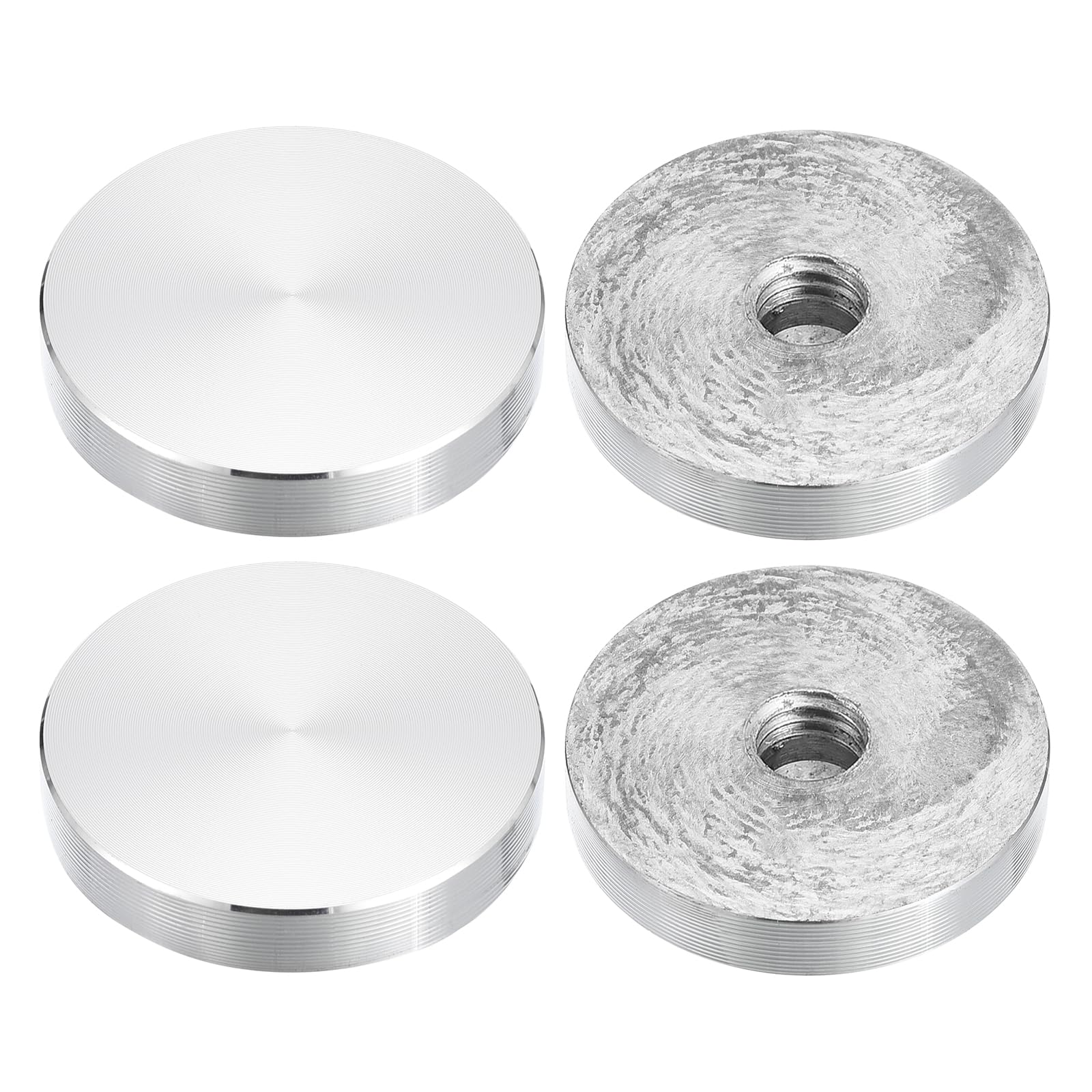 Disque ronds aluminium M10 de haute finition pour support de plateau en verre