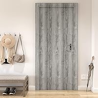 Vista 7 de LACHEERY Papel de contacto de madera gris mate de 15.8 x 276 pulgadas para encimeras, papel de contacto de grano de madera grueso impermeable, papel