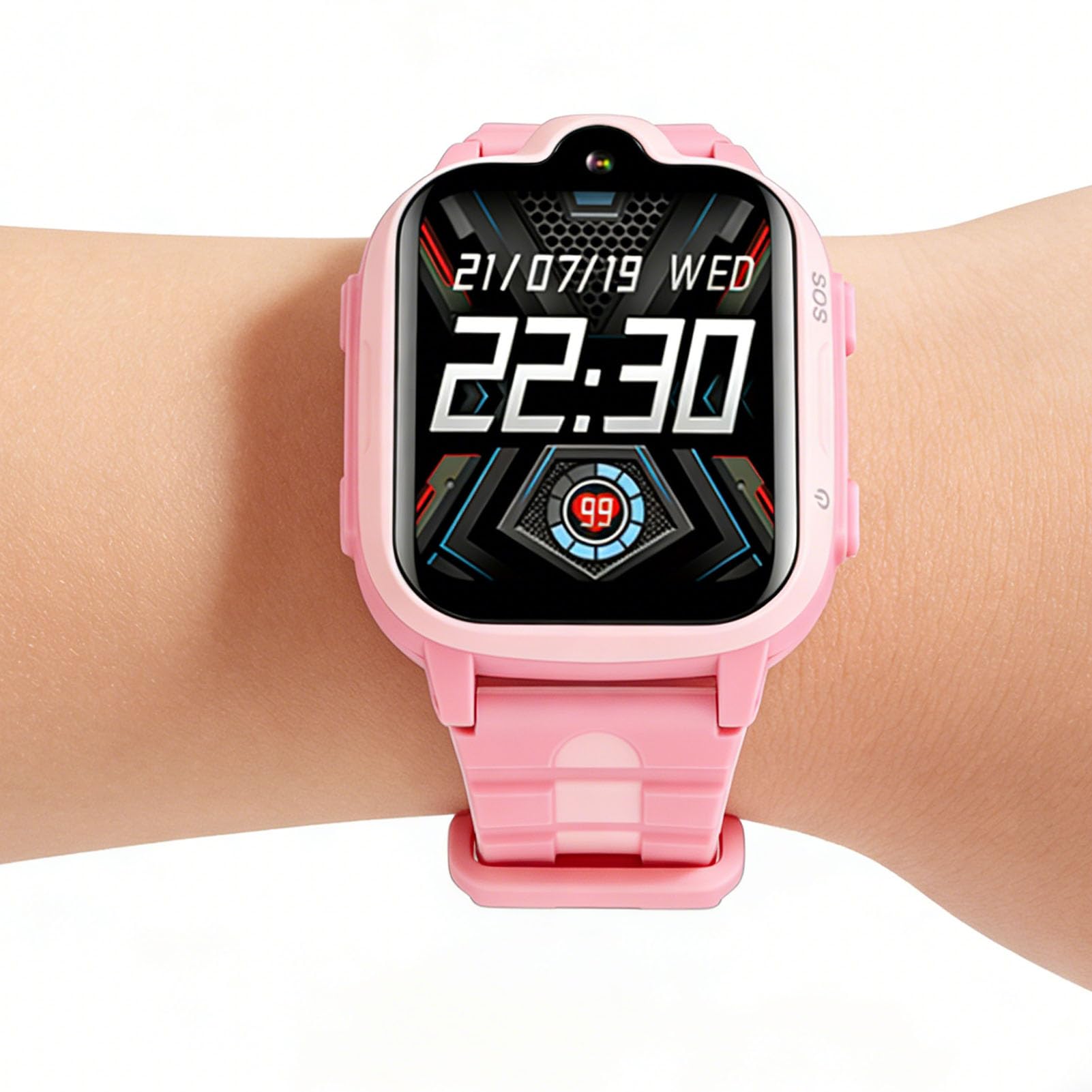 Jectse Montre Intelligente pour Enfants 4G LTE, Appel Vidéo Appel Bidirectionnel SOS LBS Tracker IP67 écran Tactile étanche avec Répertoire de Jeux de Caméra, pour Garçons Filles