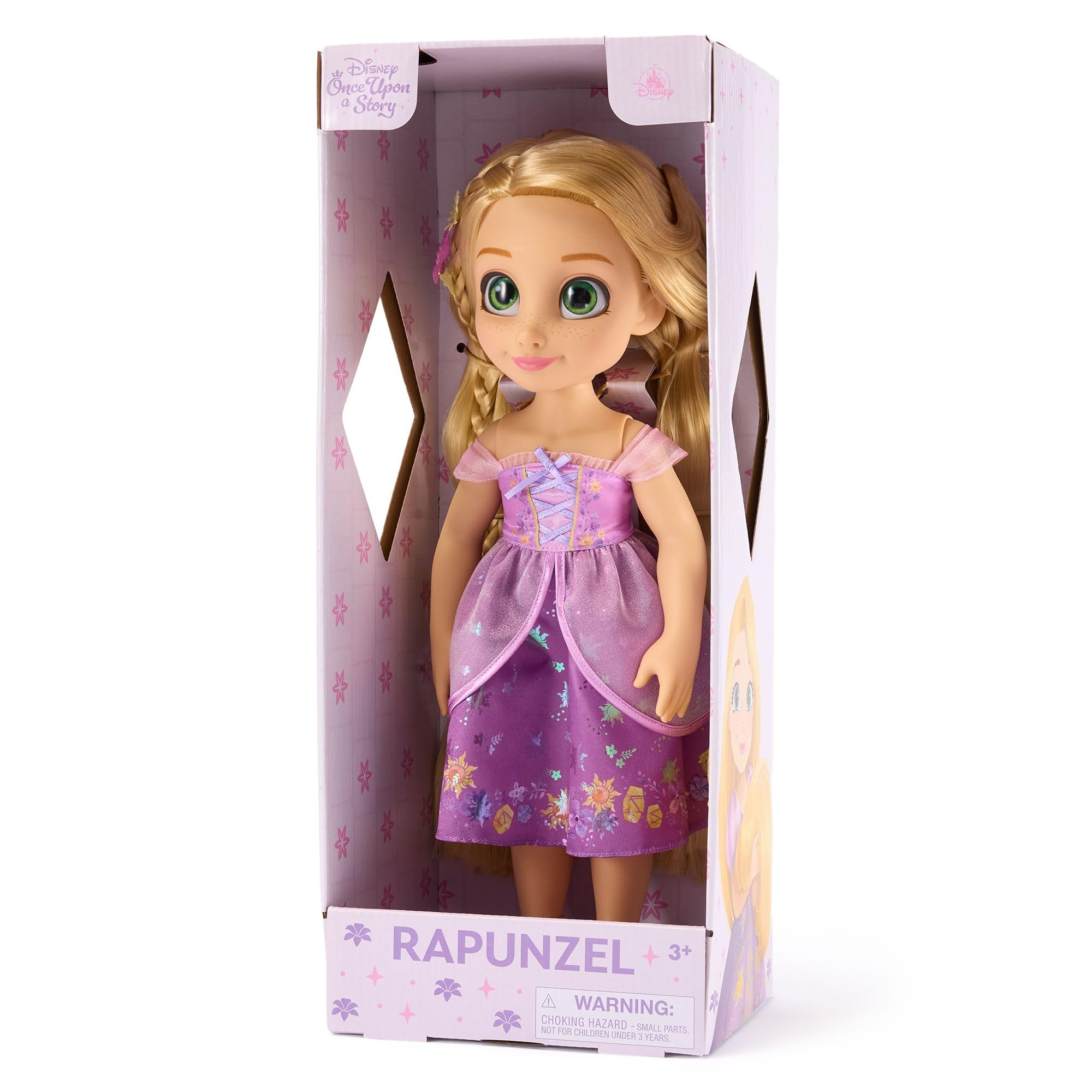 Disney Store Official Rapunzel Doll with Toy Hair Brush, Tangled, 40.5cm / 16", Once Upon a Story Collection, Age 3+