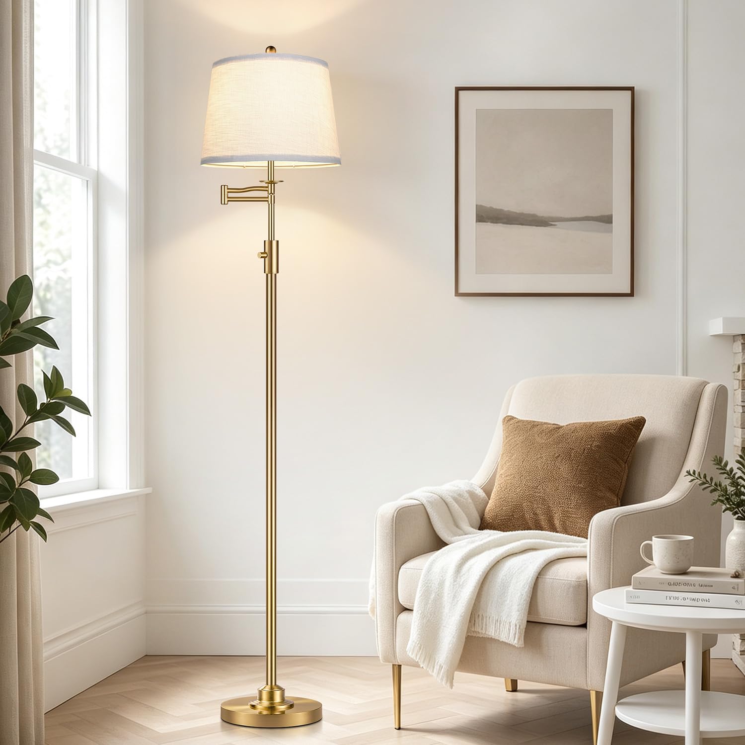 Dimmable Floor Lamp with 350° Sw