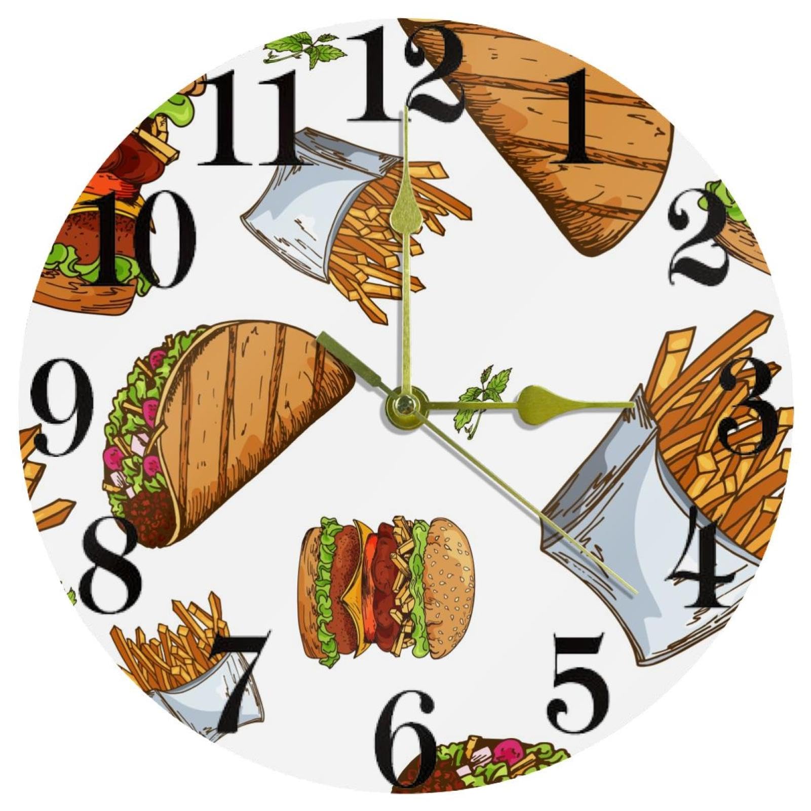 Horloge murale Fast Food originale pour creer une ambiance conviviale dans votre cuisine