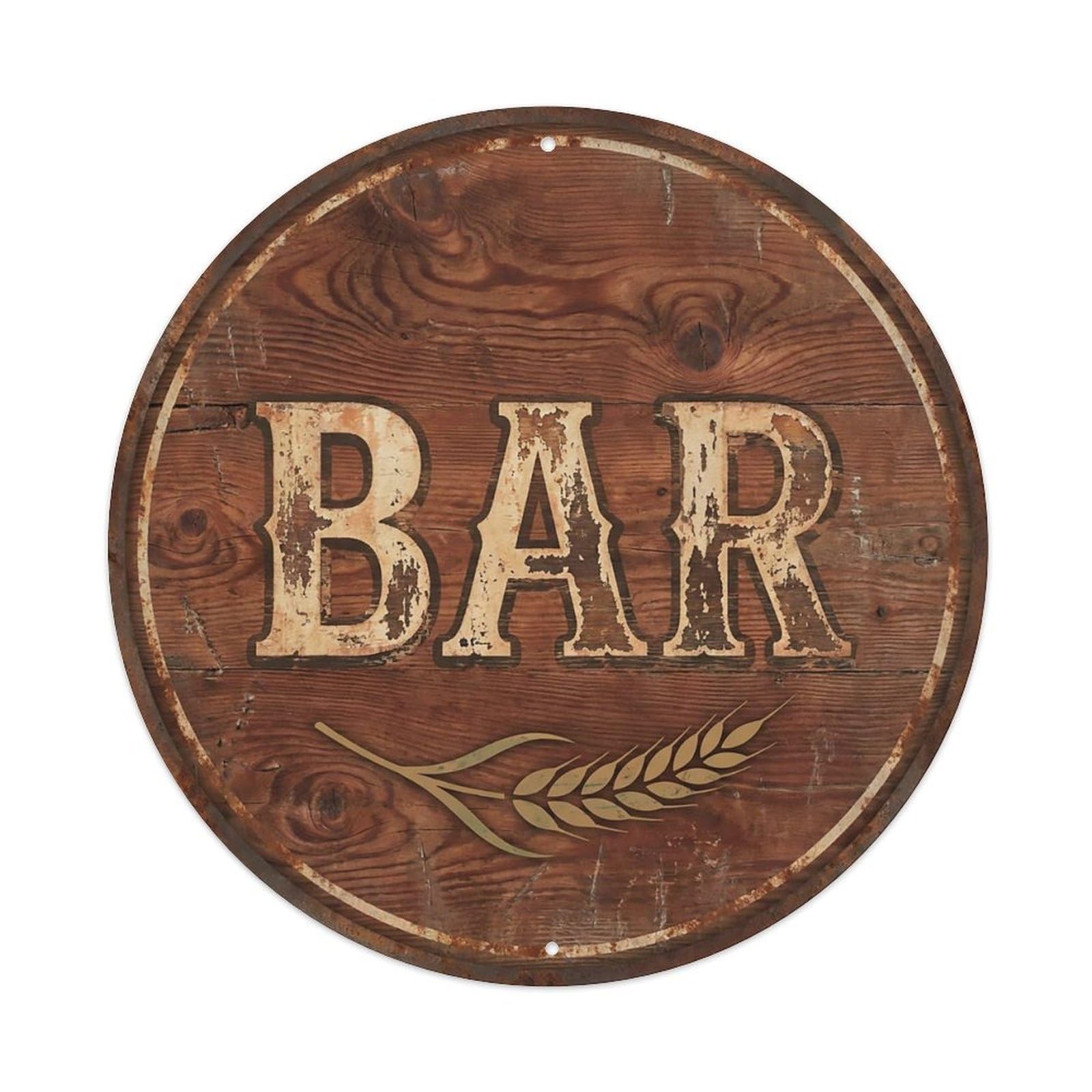Vintage Beer BAR Juniper Wood Retro for Pub Metal Tin Sign