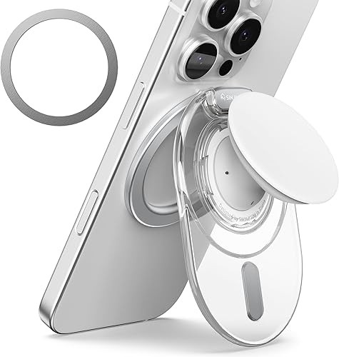 Miniatura 8 de Sinjimoru Soporte de agarre para teléfono, compatible con MagSafe, anillo adaptador incluido, soporte de 3000G para iPhone 17/16/15/14/13. M-Tap Tok