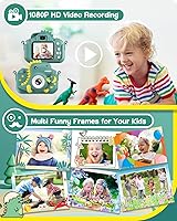 Vista 4 de Cámara para niños, cámara para niños pequeños para niños y niñas, juguetes regalos para Navidad cumpleaños niños y niñas niños de 3 a 9 años cámara