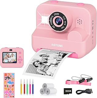 Sponsored You’re seeing this ad based on the product’s relevance to your search query.Learn more about this advertisement Instant Camera Children with Selfie, Children's Camera 1080P HD Instant Print of Photos, Birthday Gift Christmas 5 Gift Toy from 3 4 5 6 8 7 9 10 11 Years Girls Boys (Pink)