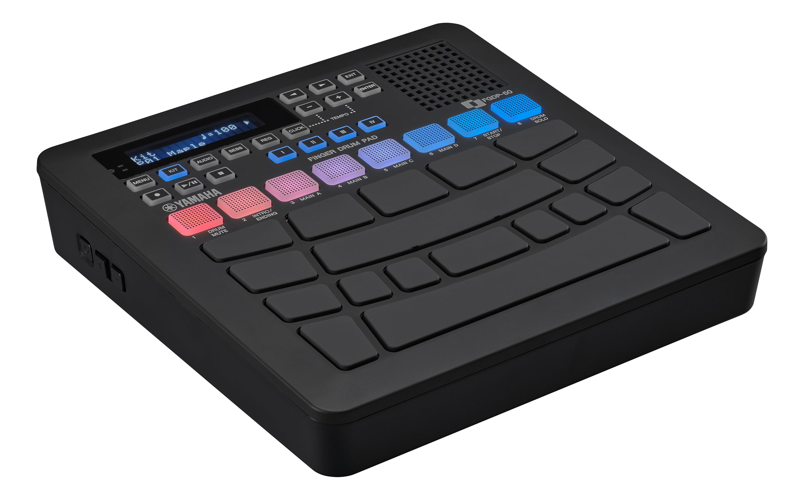 Yamaha FGDP-50 Finger Drum Pad – Elektronisches Drum Pad Mit Ultra-Sensitiven Pads, 48 Preset-Kits, 1.500 Voices, Integriertem Lautsprecher, USB MIDI/Audio, Wiederaufladbarem Akku Und AUX-In