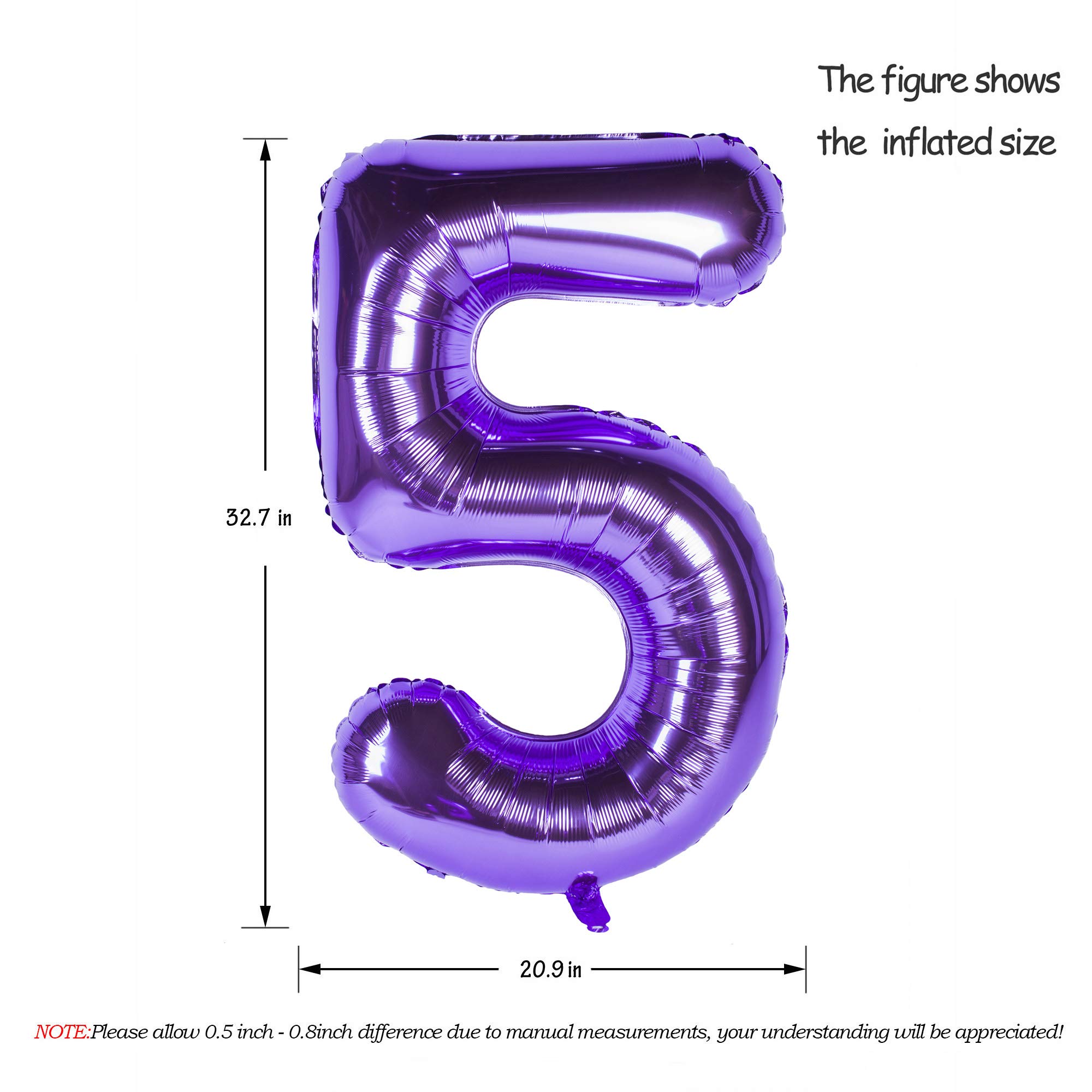 Red 0 balloon 40 Inch Giant Helium Foil Number 0 to 9 Red Balloon Birthday Wedding Party Digital Decorations (Number 0) — view 198