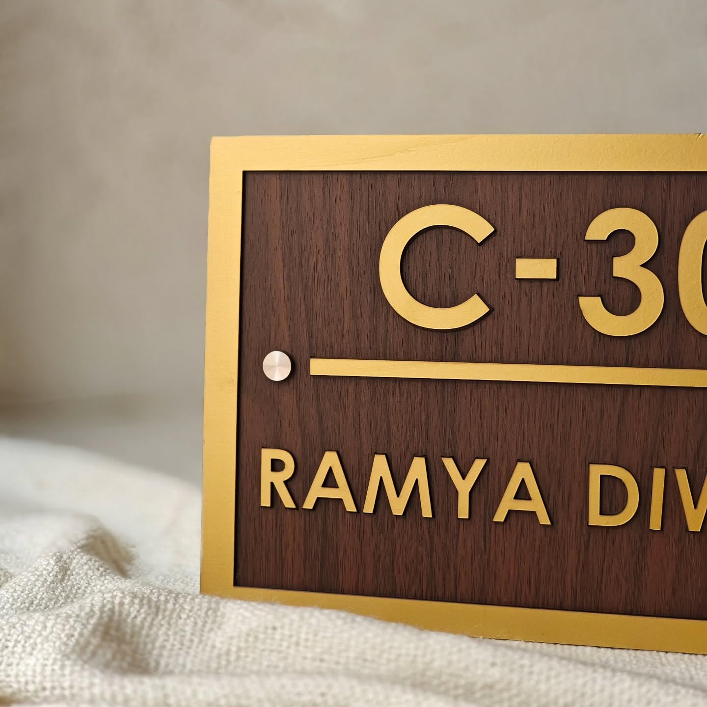 Personalized Waterproof Luxury Door Name Plates for Home Entrance (15x30 Cm) with 3D Embossed Letters- Ideal for Home, Office and Outdoor Entrances With Stainless Steel Screws | Door name plates — Amazon image 4