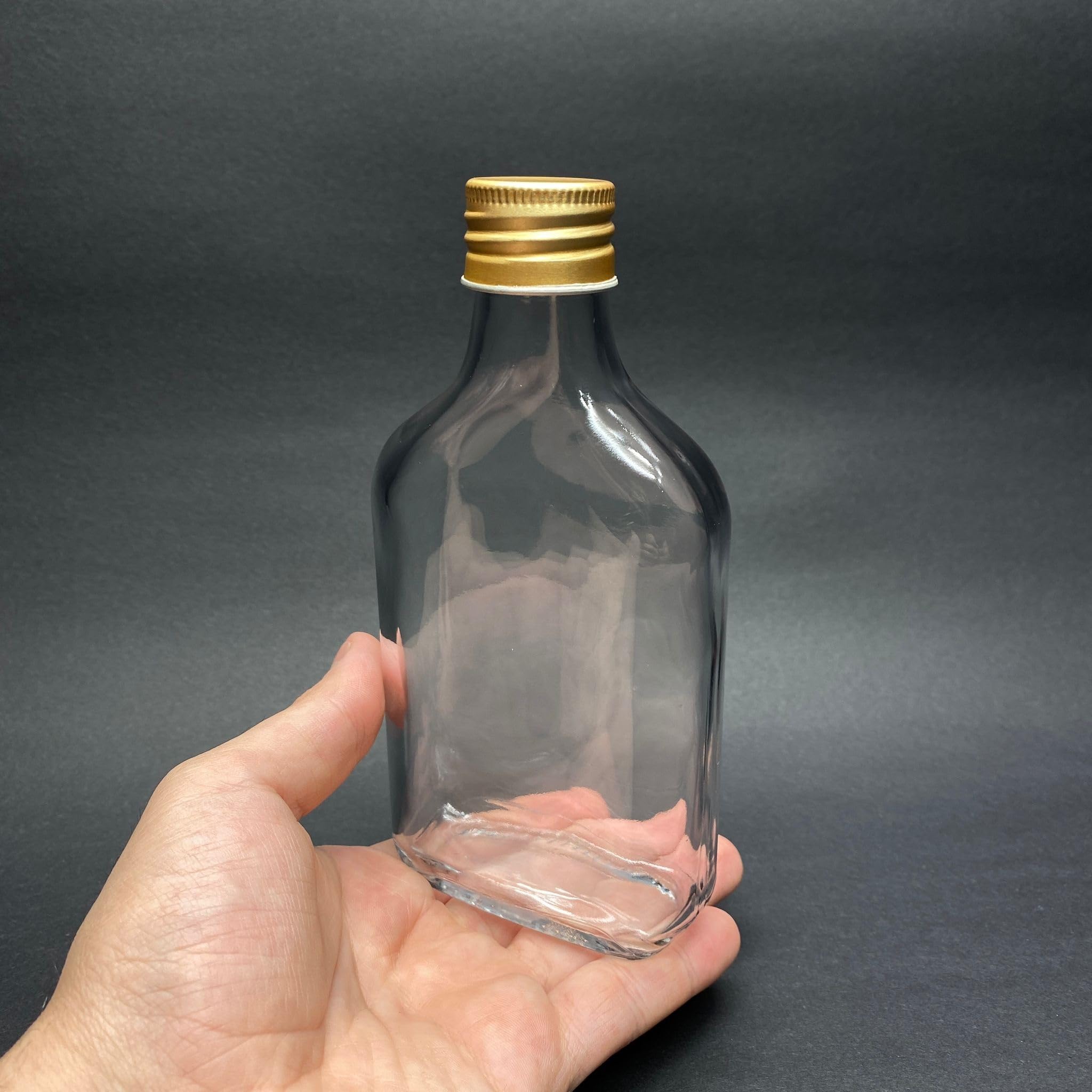 2 Adet Şeffaf Cold Brew Metal Gold Kapaklı Soğuk Kahve Yassı Cam Şişe 200 ml ve Çubuk Buz Kalıbı