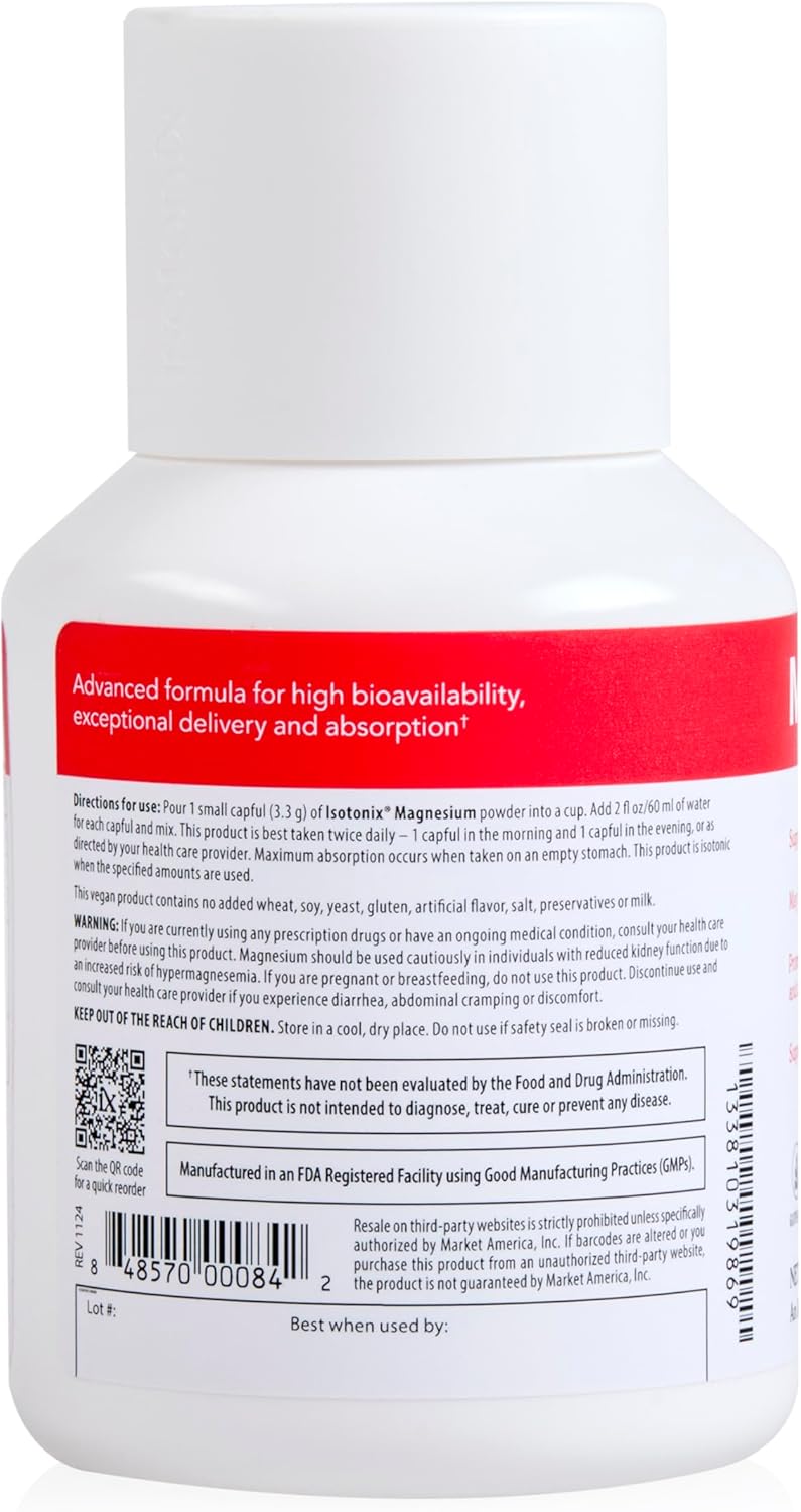 Isotonix Magnesium – Supports Sleep, Muscle Health, Cardiovascular Health, and Bone Health – High Absorption Magnesium Formula 90 Servings