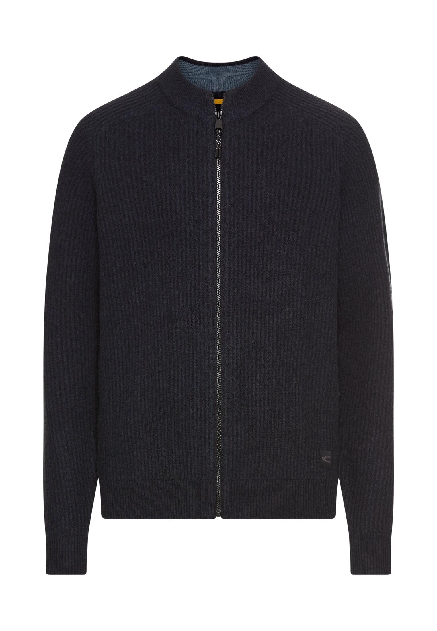 camel active Herren Strickjacke aus Reiner Lammwolle