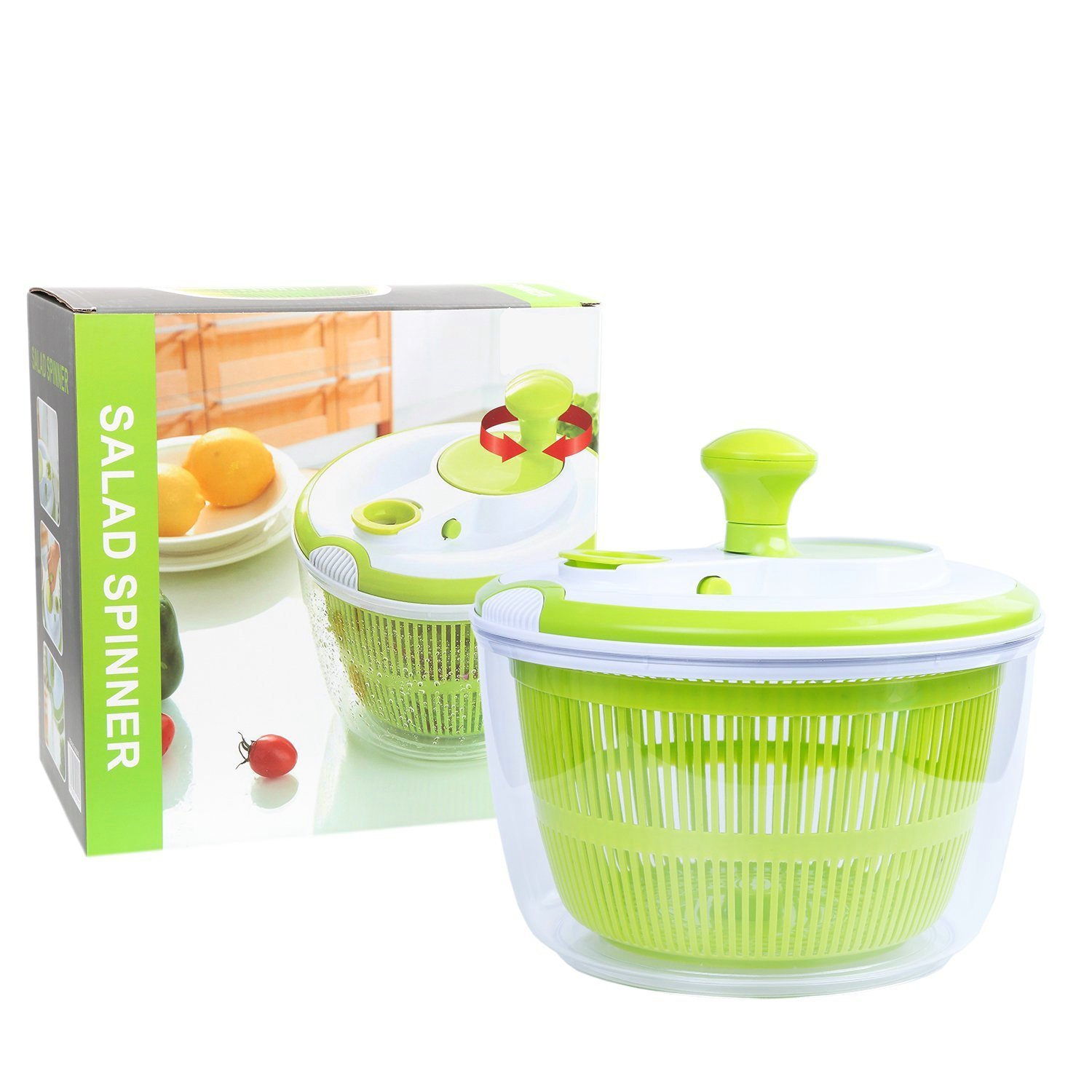 Broloyalty Vegetable and Salad Spinner with 5.2 Quart Bowl