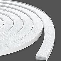 Vista 11 de Burlete autoadhesivo gris de 33 pies para puertas y ventanas, 0.4 pulgadas de ancho x 0.2 pulgadas de grosor