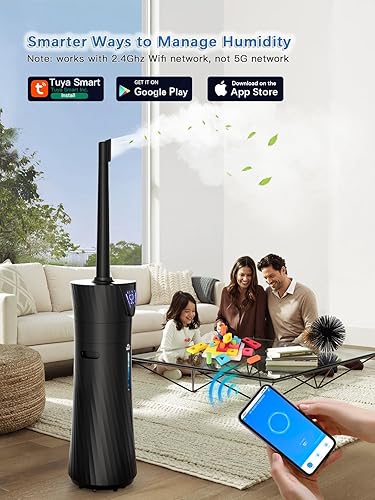 Miniatura 2 de Humidificador de 17L4.5 galones para habitación grande, humidificadores ultrasónicos inteligentes y silenciosos de niebla fría para dormitorio,