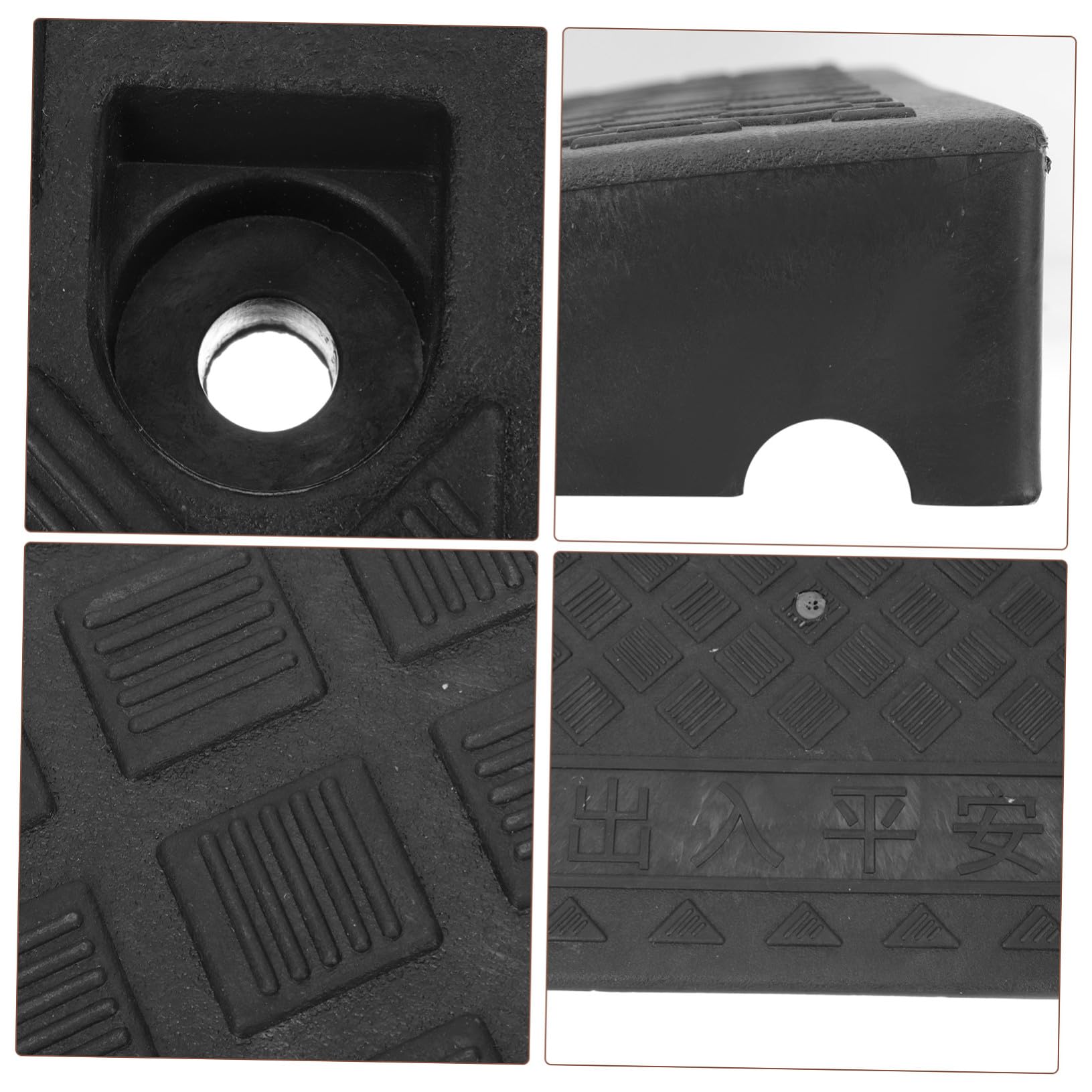 Happyyami Rampa Portatile in Plastica e Gomma Nera Antiscivolo Resistente alla Deformazione come Tappetino per Soglia Casa o Rampa per Gradino Disabili Facile da Usare