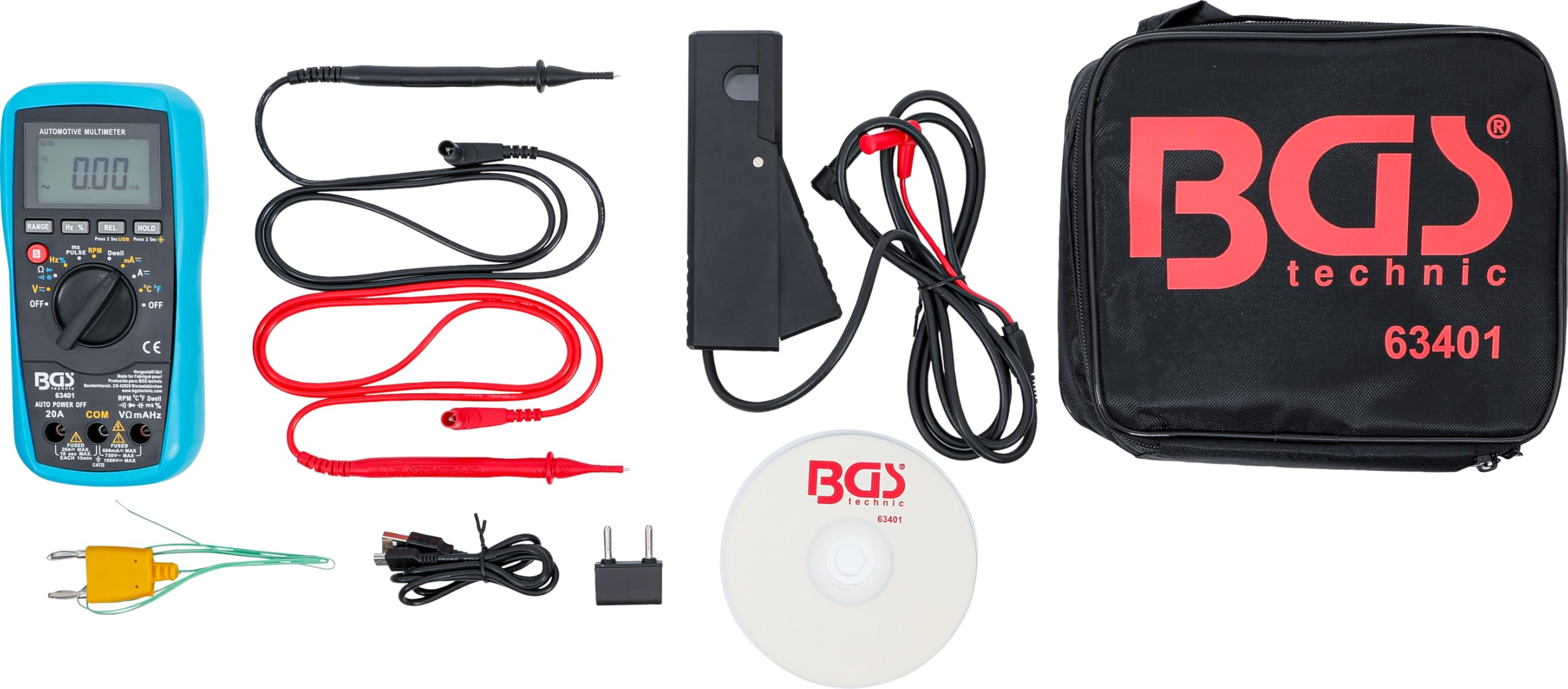 BGS 63401 | Multímetro digital para automoción con USB