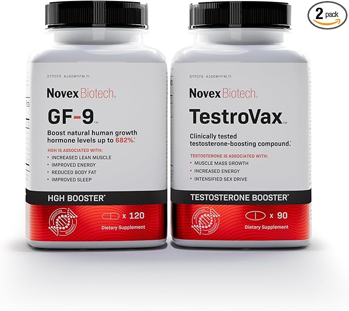Novex Biotech Legacy Stack 30-Day Supply – Boost Both GH and Increase Testosterone Naturally to Support Energy, Drive, and Performance