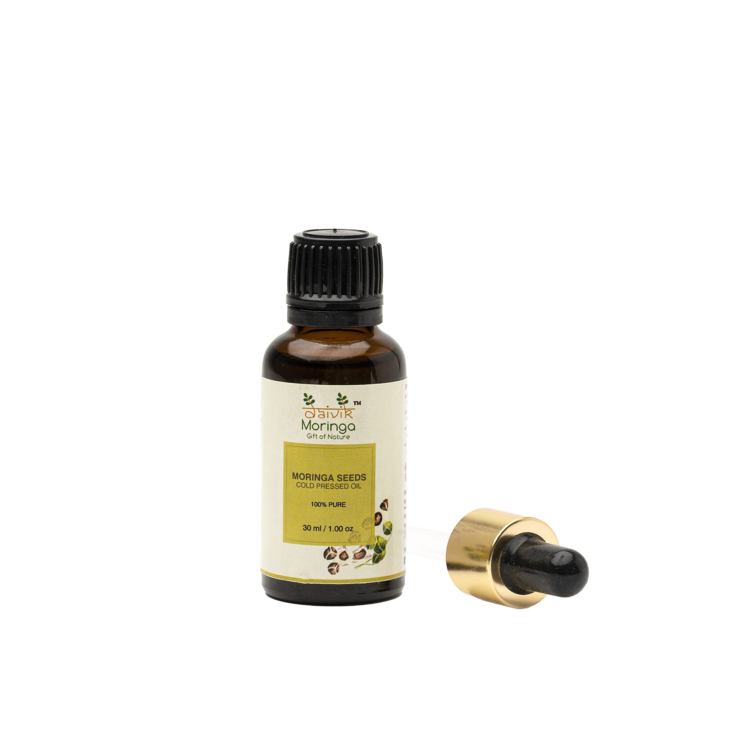 Daivik Moringa Cold Pressed Moringa Oil | Natural & Undiluted for Anti-aging | Natural Glow | Fights Acne | Black Heads and Dark Spots | Moisturizes Scalp | Stronger Hair | Fights Dandruff & Split Ends | Moringa Seeds Oil - 30 ml-image-35