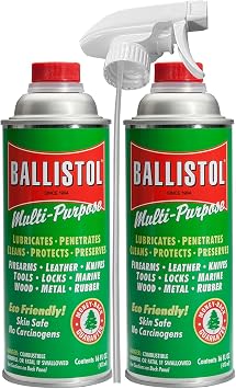 Ballistol Multi-Purpose Can Lubricant Cleaner Protectant 16 oz, 2 Pack with 1 Sprayer
