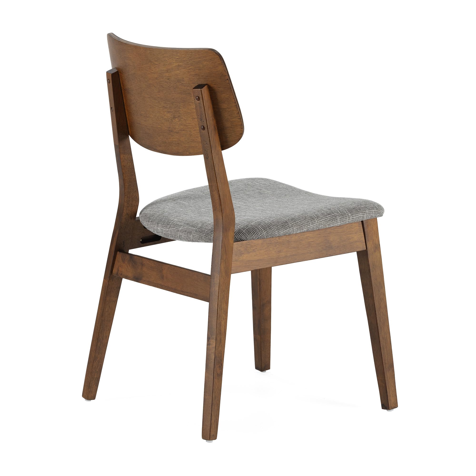 HOMN LIVING Pack 2 sillas Susi Color Nogal, Madera Maciza, 49 cm (Ancho) 52 cm (Profundo) 82 cm (Alto)