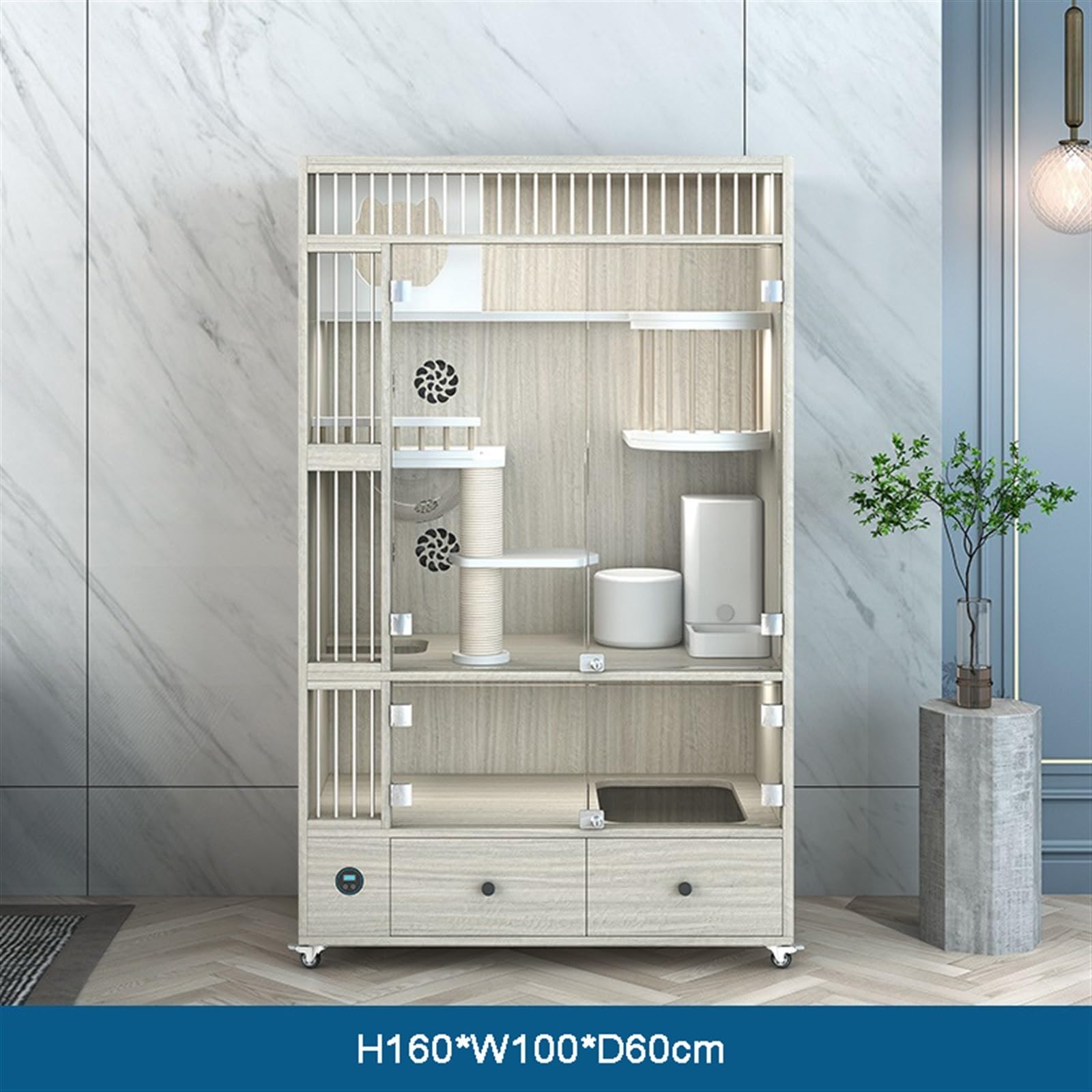 villa per gatti Gabinetto for interni for la casa in gabbia di legno for gatti, nido for personalizzato Per interni