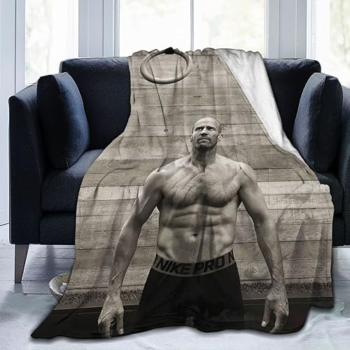 Miniatura 2 de Manta Jason Statham suave y cómoda de forro polar, manta de yoga, manta de playa, manta de picnic, regalo para dormitorio, oficina, decoración de