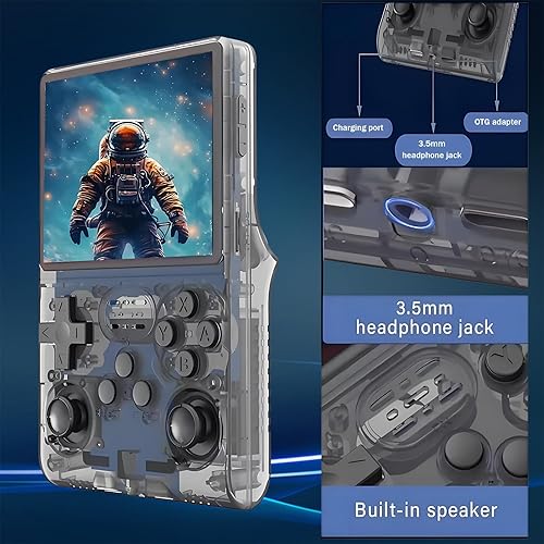 Miniatura 7 de R40S PRO - Consola de juegos portátil con más de 30000 juegos clásicos HD, pantalla IPS de 3.5 pulgadas, sistema dual integrado con 45 emuladores,