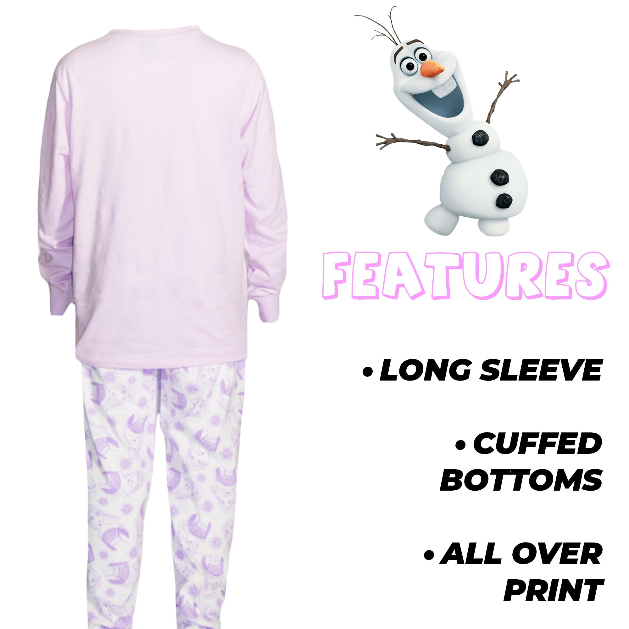 Disney Set pigiama per bambini Frozen & Stitch, confezione da 2 disegni incantati e adorabili, comodi e morbidi pigiami per ragazze e ragazzi, taglie da 5 a 6 a 13-14 anni, perfetto per divertirsi a