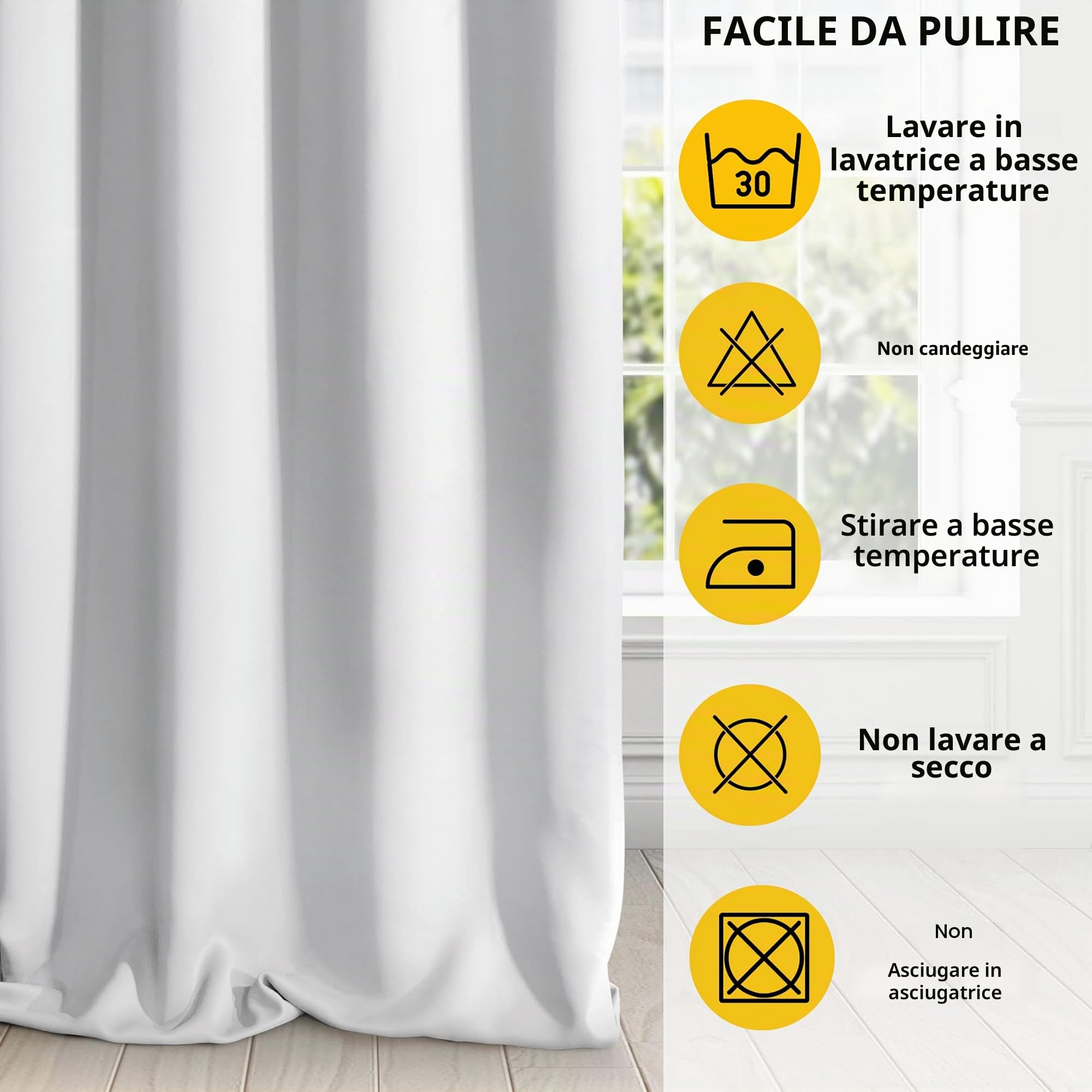 Eurofirany Logan, tenda oscurante opaca, satinata, con fascia plissettata, 1 pezzo, elegante, liscia, semplice, per soggiorno e camera da letto, bianca 135 x 270 cm ( 100% poliestere )